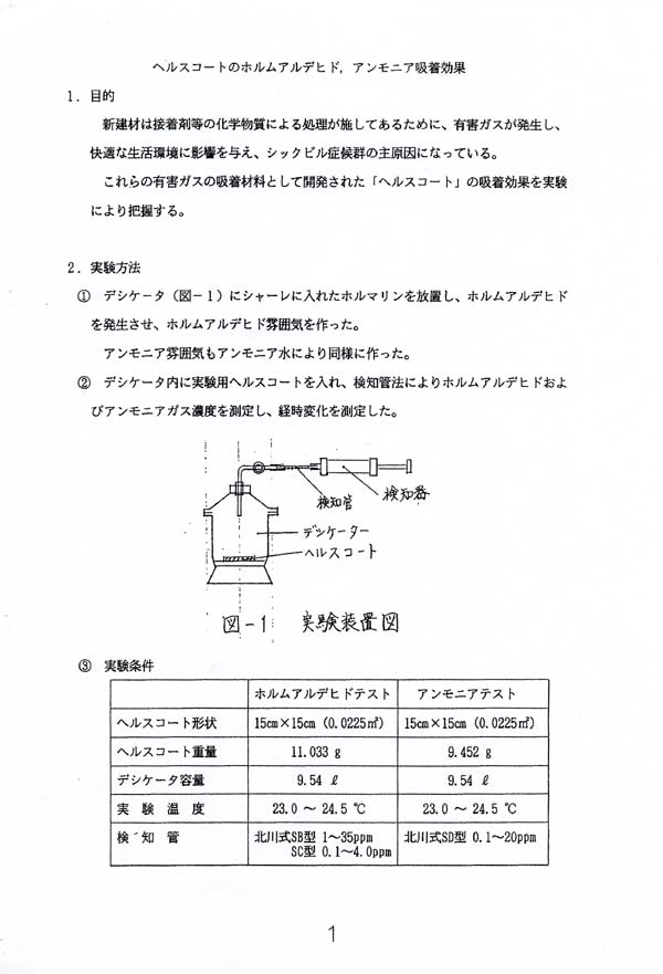 ヘルスコート実験